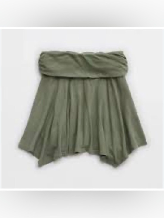 aerie Dresses & Skirts - aerie foldover Olive Green Asymmetrical Skirt